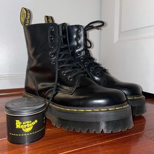 dr marten jadon black platform boots